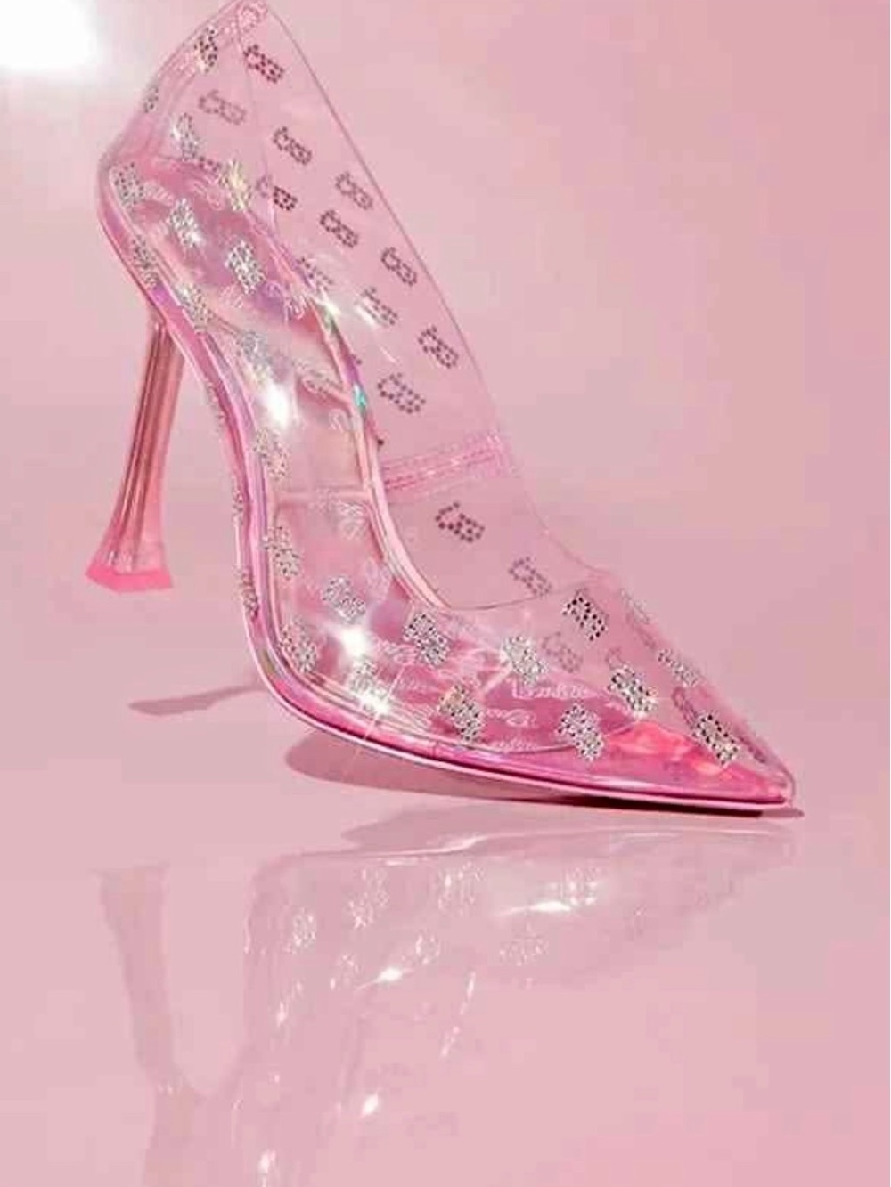 Aldo Barbie heels Pink Clear Pointed-Toe Stiletto Pump